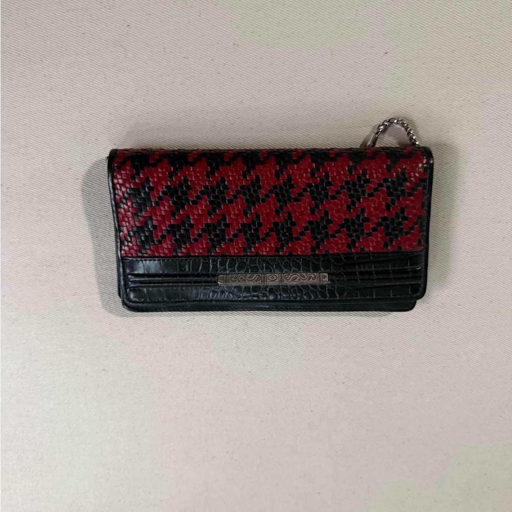 Classic Brighton Red and Black Houndstooth Wallet/Small Purse *NEW*